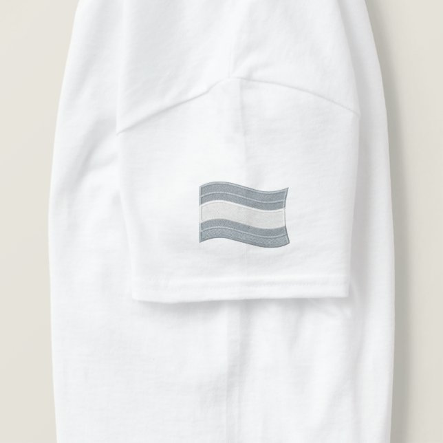 Trans-Pride-Flag besticktes Shirt (Design Rechts)