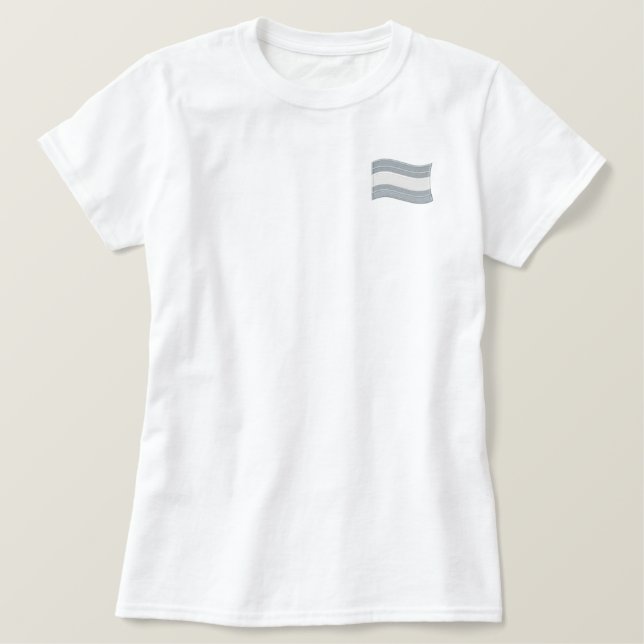 Trans-Pride-Flag besticktes Shirt (Design vorne)