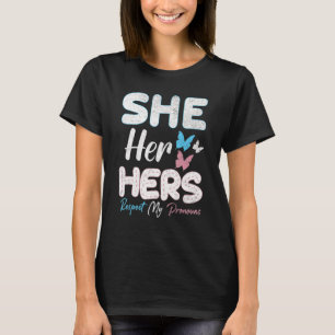 Trans Pride Flag Pronouns Trans Women Proud Trans T-Shirt