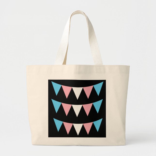 Trans Pride-Flag-Tasche Jumbo Stoffbeutel (Vorne)