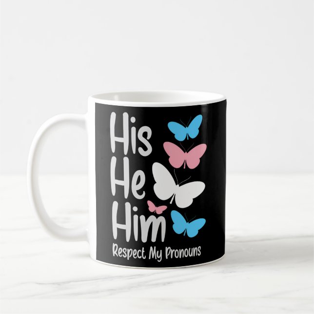 Trans Pride Flag Trans Pronouns Proud Transgender Kaffeetasse (Links)