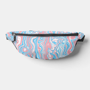 Trans Pride Flag Trippy Boho Groovy Wavy Streifen Bauchtasche
