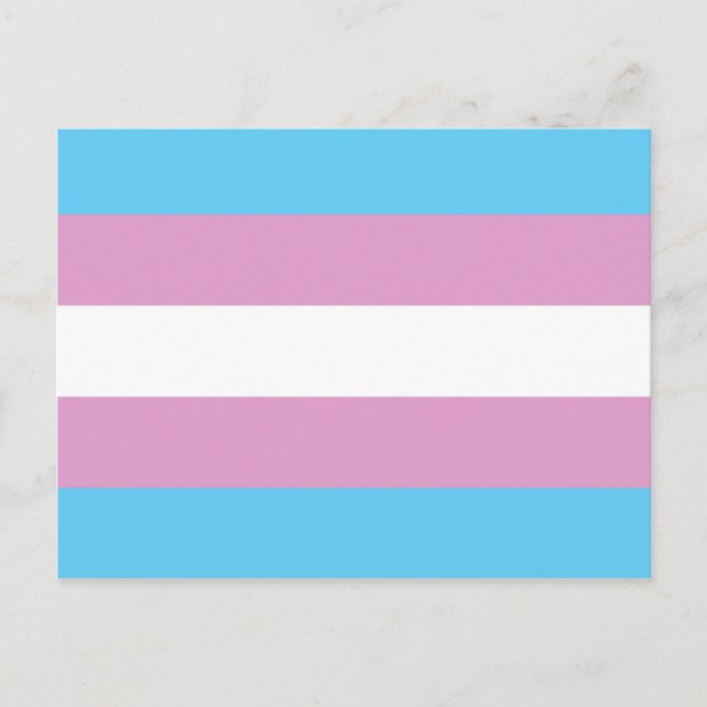 Trans Pride-Flagge - (2) Postkarte (Vorderseite)