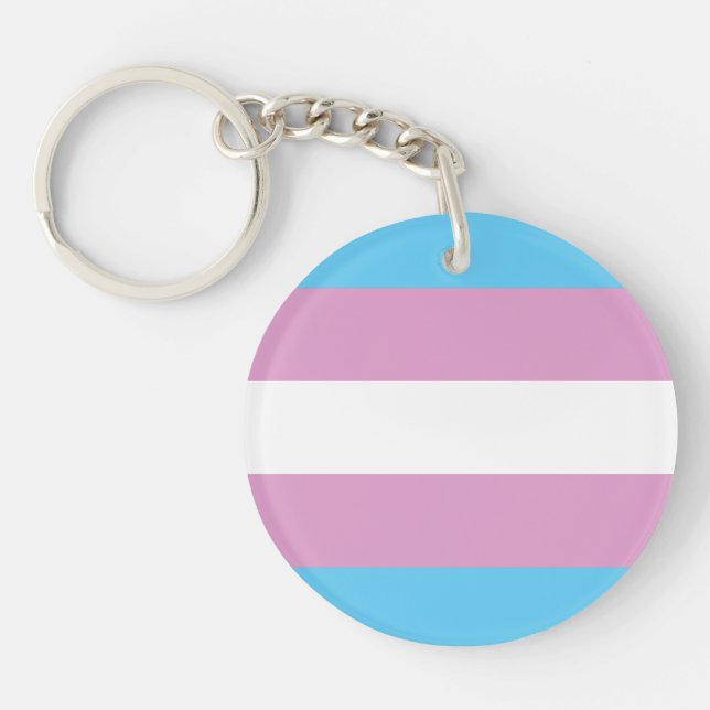 Trans Pride-Flagge Schlüsselanhänger (Vorderseite)