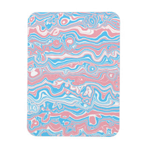 Trans Pride-Flagge Trippy Boho Groovy Wellenförmig Magnet