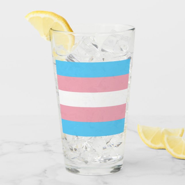 Trans Pride! Glas (Vorderseite Ice)
