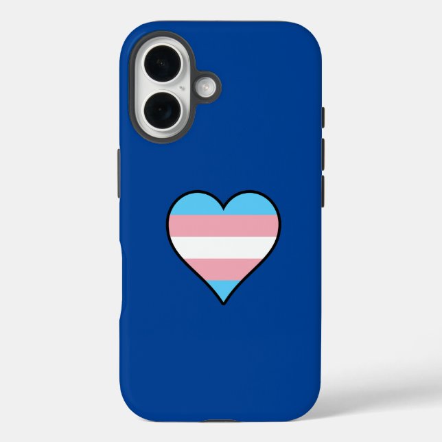 Trans Pride Heart iPhone 16 Hülle (Rückseite)