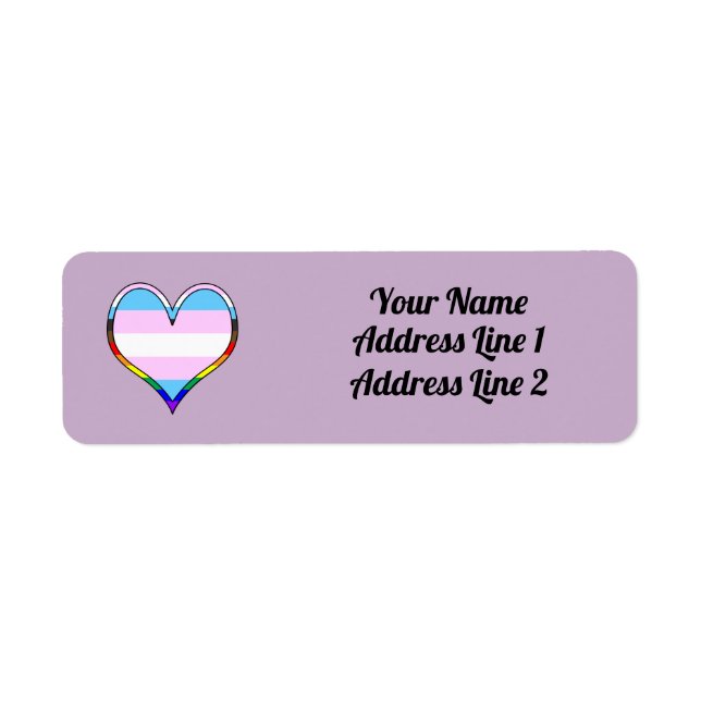Trans Pride Heart Label (Vorne)