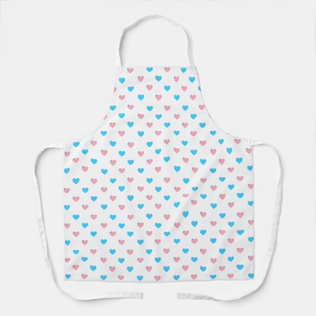 Trans Pride Hearts Schürze (Vorderseite)