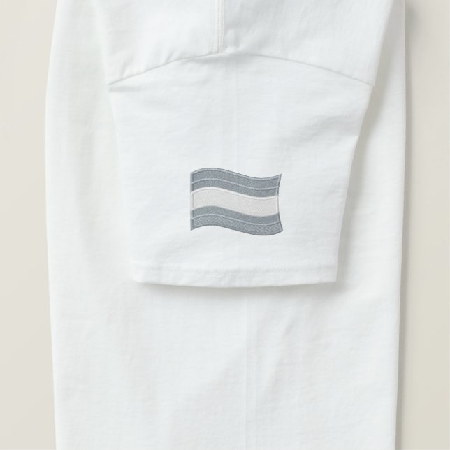 Trans-Pride-Markierung bestickter T - Shirt (Design Rechts)