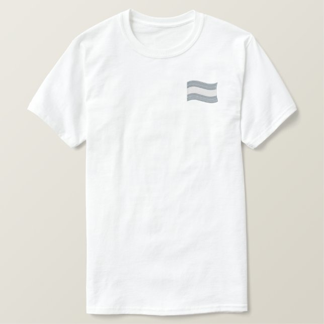 Trans-Pride-Markierung bestickter T - Shirt (Design vorne)