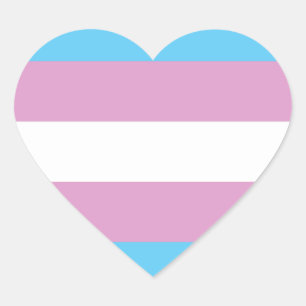 Trans-Pride-Markierung Herz-Aufkleber