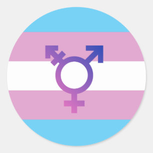 Trans-Pride-Markierung Runder Aufkleber