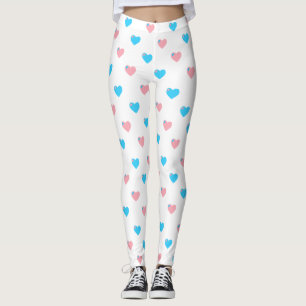 Trans Pride Medium Hearts Leggings