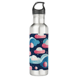 Trans Pride Niedliche Abstrakte Galaxy Planeten Edelstahlflasche