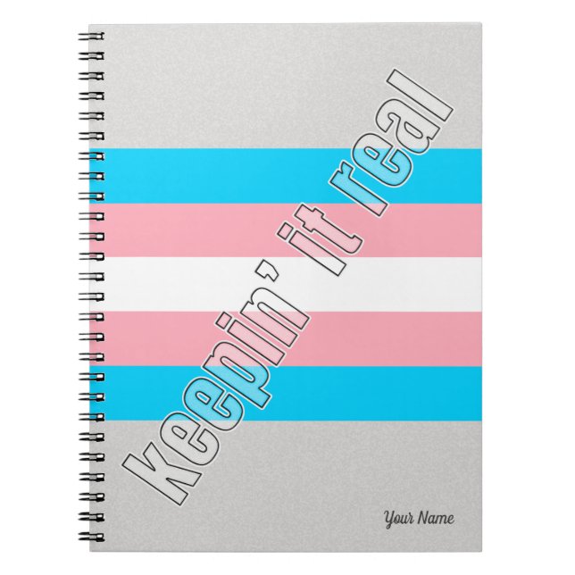 Trans-Pride-Notebook Notizblock (Vorderseite)
