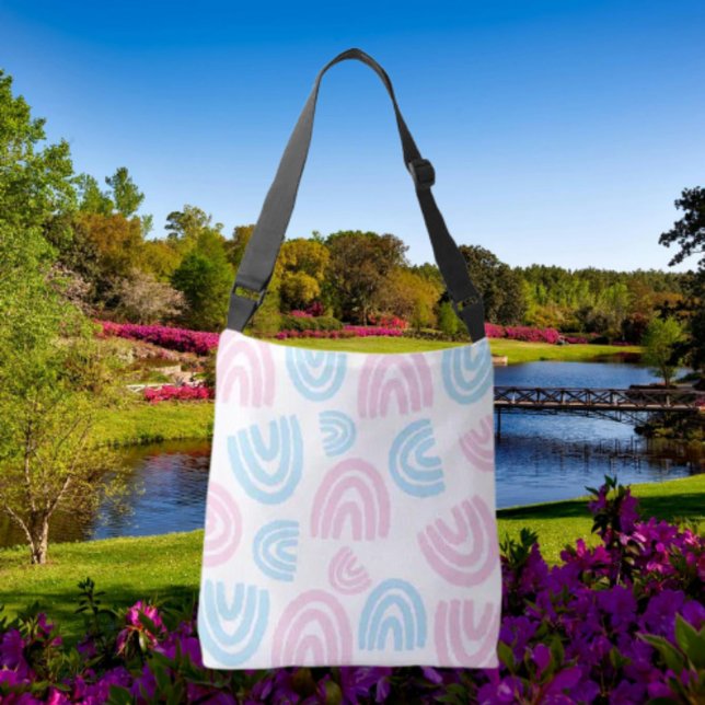 Trans Pride Pastel Rainbow Crossbody Sac (Créateur téléchargé)