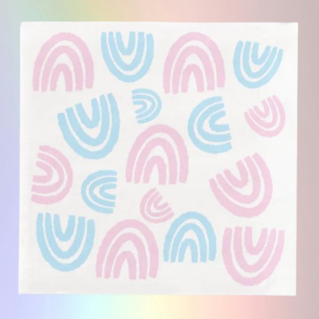 Trans Pride Pastel Rainbow Paper Napkin Serviette (Von Creator hochgeladen)