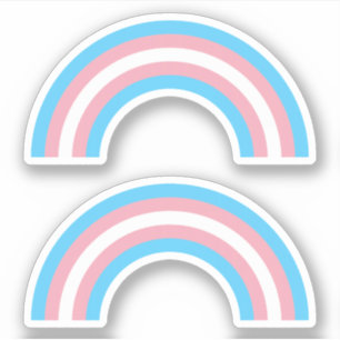 Trans Pride Rainbow Aufkleber