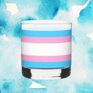 Trans Pride Rocks Glass: Sip with Solidarity Whiskyglas