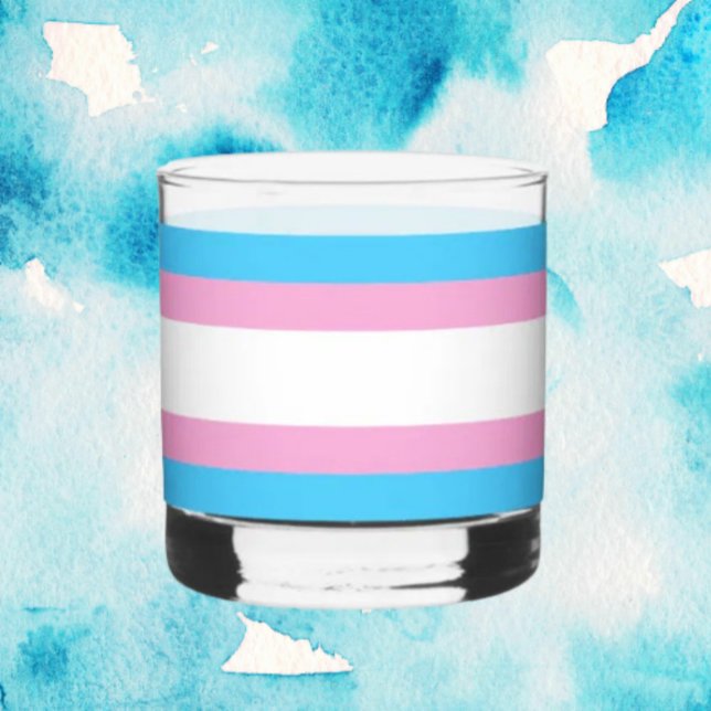Trans Pride Rocks Glass: Sip with Solidarity Whiskyglas (Von Creator hochgeladen)