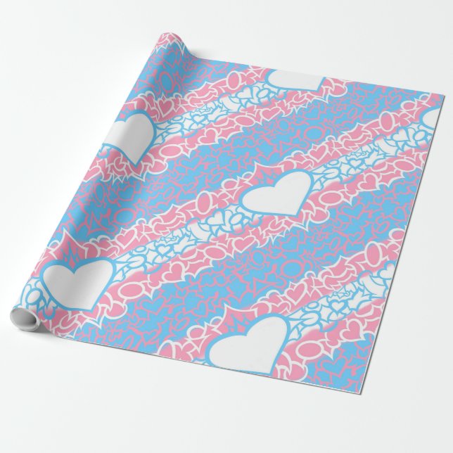Trans Pride Squiggle Geschenkpapier (Ungerollt)