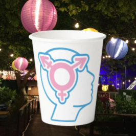 Trans Pride Symbol Papiertassen Pappbecher