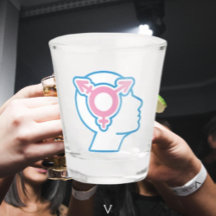 Trans Pride Symbol Shot Glass
