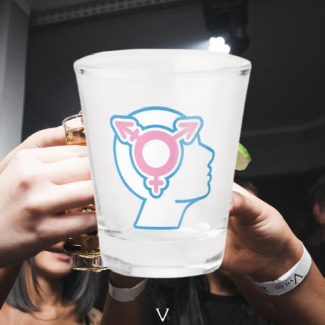 Trans Pride Symbol Shot Glass Schnapsglas (Von Creator hochgeladen)
