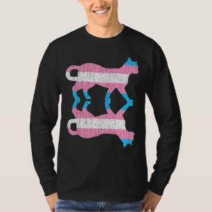 Trans Pride transexual Flag Animal Cat Trans T-Shirt