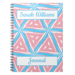 Trans Pride Triangle Muster Spiral Notebook Notizblock