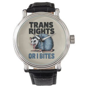 Trans Rechte Oder Ich Beiß Gay Lustig Lgbtq Pride  Armbanduhr