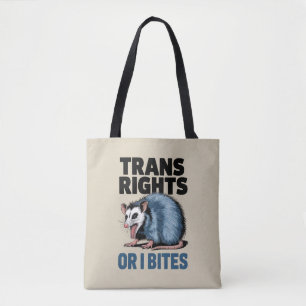 Trans Rechte Oder Ich Beiß Gay Lustig Lgbtq Stolz  Tasche