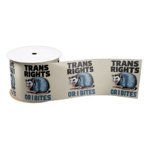 Trans-Rechte oder ich beiße Schwul Lustige Lgbtq-P Satinband