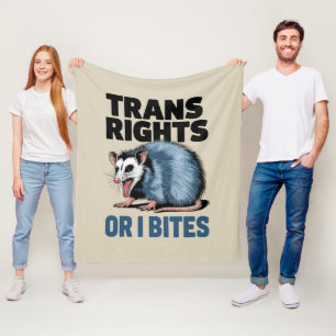 Trans-Rechte oder ich beiße Schwule lustige LGBTQ- Fleecedecke