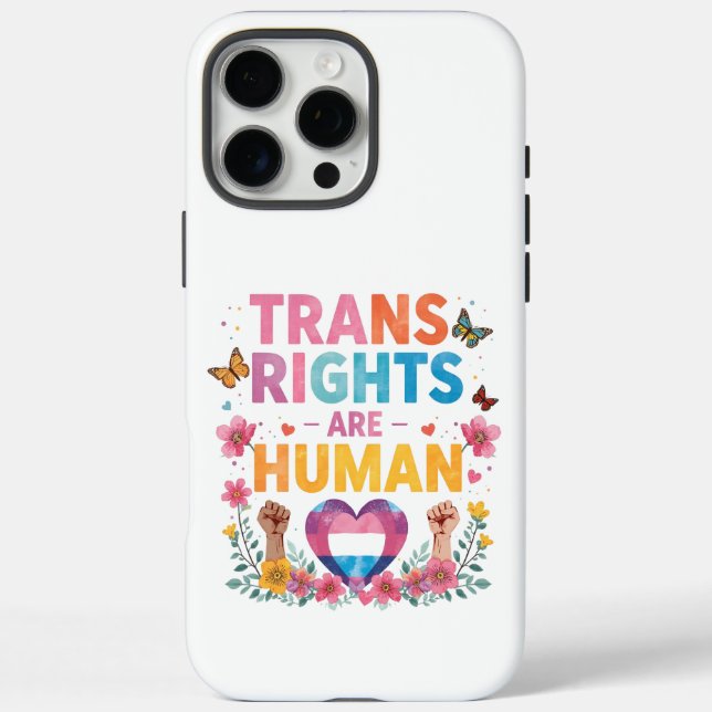 Trans-Rechte sind Menschenrechte Design iPhone 16 Pro Max Hülle (Rückseite)