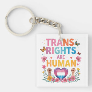 Trans-Rechte sind Menschenrechte Design LGBTQ+ Schlüsselanhänger