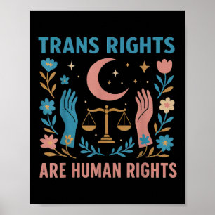 Trans-Rechte sind Menschenrechte LGBTQ Stolpertest Poster