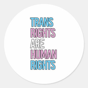 Trans-Rechte sind Menschenrechte - Trans-Farben st Runder Aufkleber