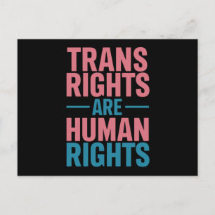 Trans-Rechte sind Menschenrechte Transgender Stolz Postkarte