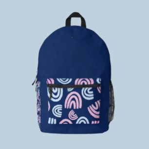 Trans Regenbogen Blaue Rücksack Bedruckter Rucksack