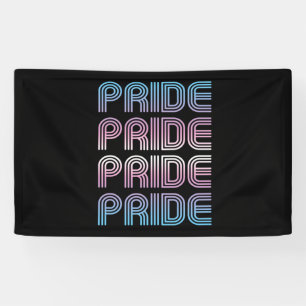 Trans Retro Pride Buchstaben Banner