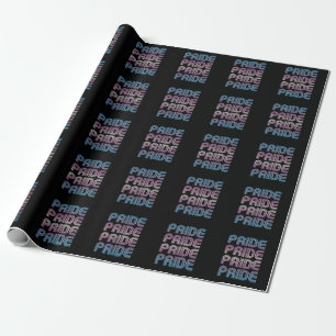 Trans Retro Stolz Buchstaben Geschenkpapier