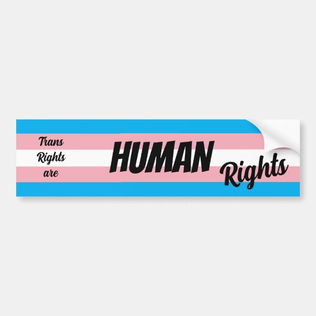 Trans Rights Are Human Rights Autoaufkleber (Vorne)