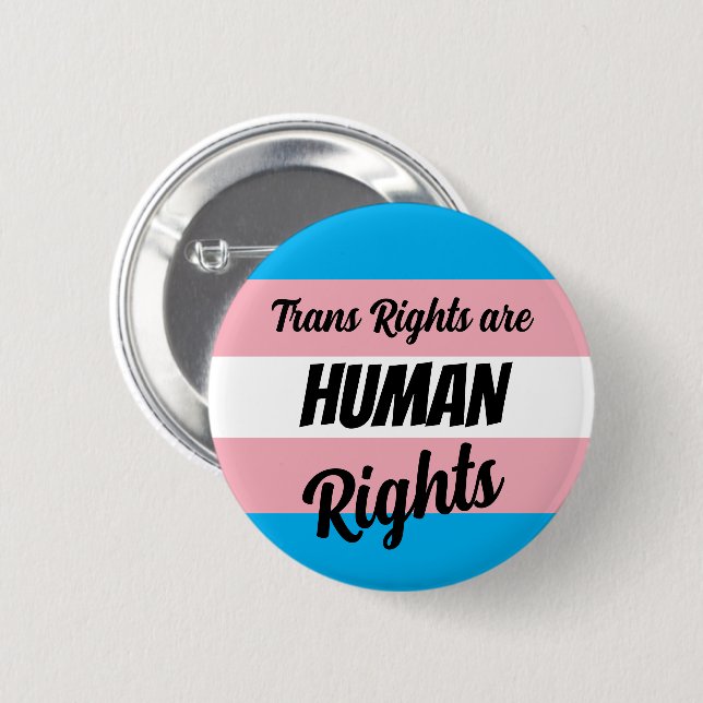 Trans Rights Are Human Rights Button (Vorne & Hinten)