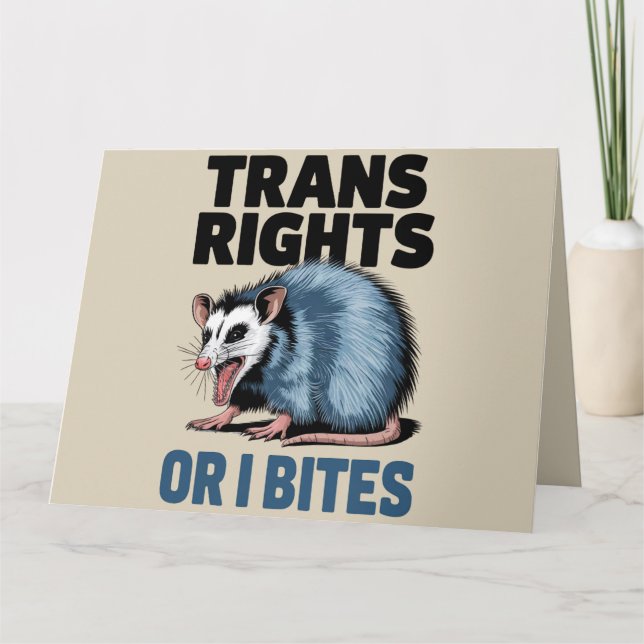 Trans Rights Oder ich möchte Gay Funny Lgbtq Pride Karte (Vorderseite)