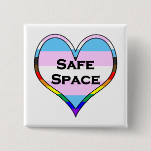 Trans Safe Space Heart Button