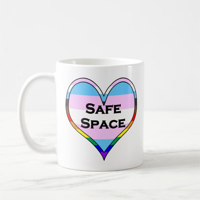 Trans Safe Space Heart Kaffeetasse (Links)