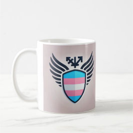 Trans Schild Tasse. Kaffeetasse