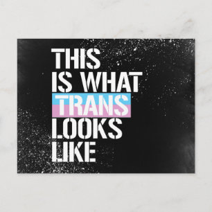 Trans - So sieht Trans aus - - LGBTQ Ri Postkarte